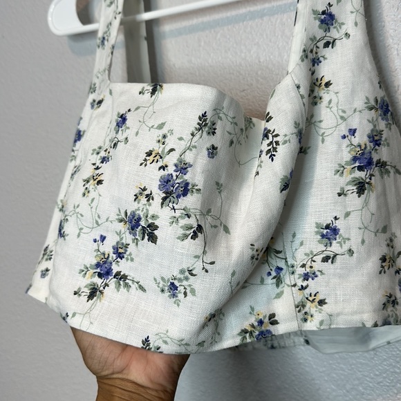 Reformation *TOP ONLY* palm linen top in madeline Size 12 NWOT - Picture 5 of 6